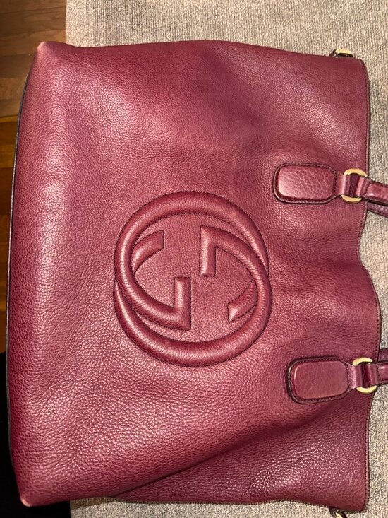 Gucci Handbags - Gucci Soho Hobo Shoulder Tote Burgundy Bordeaux